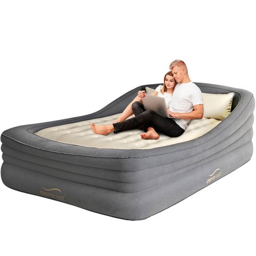 AeroRest Prime Frame Luftbett doppelt | 210 cm Länge | Aufblasbarer Rahmen mit herausnehmbarer Innenmatratze | Boxspring-Luftbett