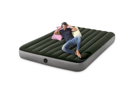 Intex Camping Luftmatratze Downy | Geräumige 2-Bett