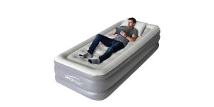 AeroRest Supreme Plush XL Luftbett 1-Person | 210 cm Länge | Mit eingebauter elektrischer Pumpe